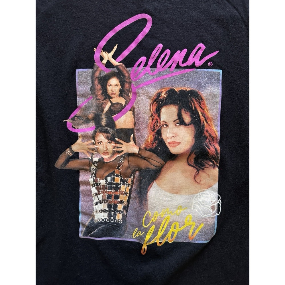 Selena Comoโ La Flor Short Sleeve Shirt Black M Medium Shirt Official Singer